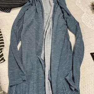 Blue and white Sarah lularoe cardigan
